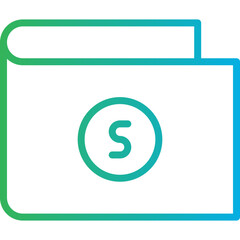 Wallet single icon vector illustration