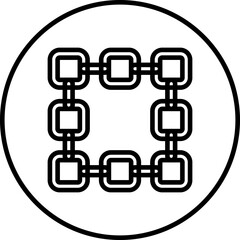 Bounding box single icon vector illustration