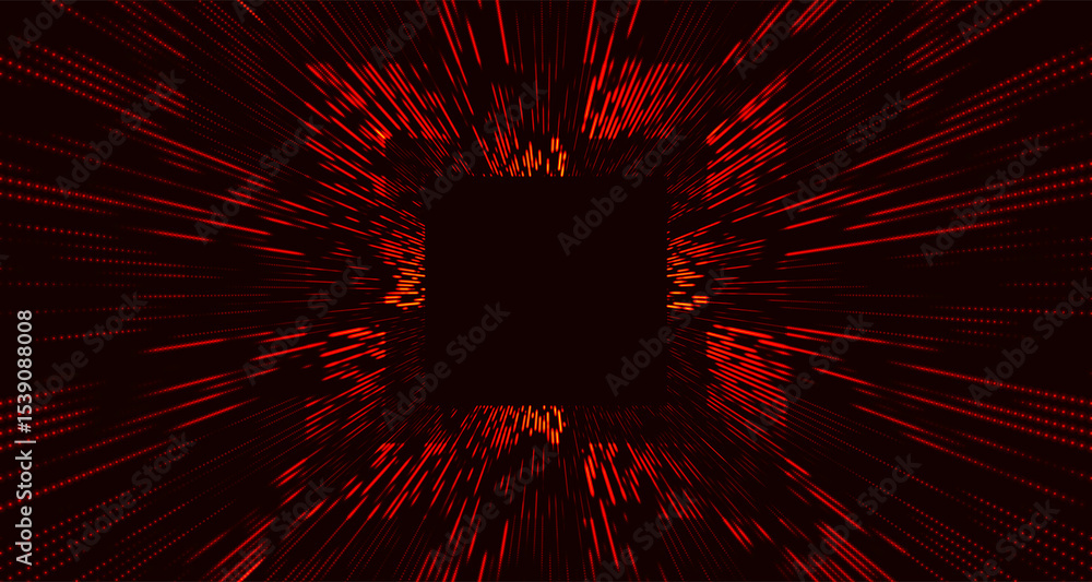 Poster colorful tunnel background. abstract techno digital background. big data visualization. data flow in