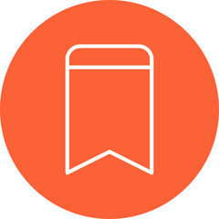 Bookmark single icon vector illustration