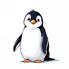 Obraz premium Emperor Penguin cartoon vector illustration isolated