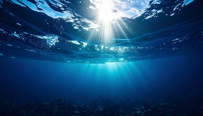 calm sea water from below