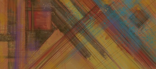 Abstract image for printing. Picture for modern interiors. The picture is painted by hand on a tablet. © neurostructure