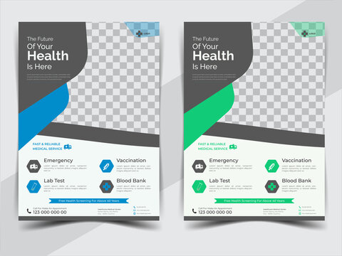 medical flyer template, healthcare service flyer design ,hospital flyer design