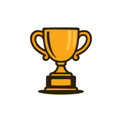 Trophy, shiny icon, champion vector, best cup, digital award for business success layout, sports celebration badge, 3d prize design, winner achievement graphic