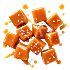 Salted Caramel Cubes with Drizzle, Gourmet Candy, Sweet Treat