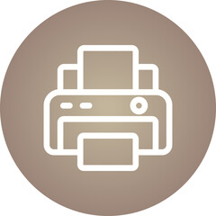 Printer single icon vector illustration