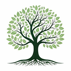 Fototapeta premium Tree of Life: Symbolism, Growth & Sustainable Nature Illustration