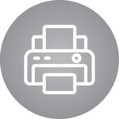 Printer single icon vector illustration