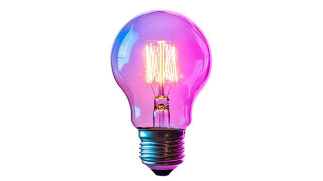 Glowing Purple Pink Edison Bulb Light Idea image