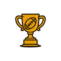 Trophy, award, cup, gold trophy, winner cup for best competition illustration, sports success design, achievement element, business prize layout, team victory presentation