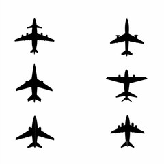 Airplane Silhouettes Collection set bundle