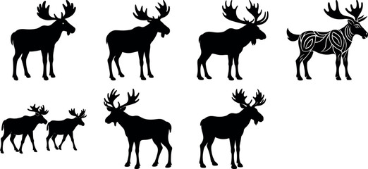 abstract-moose-silhouette-design-on-white-background