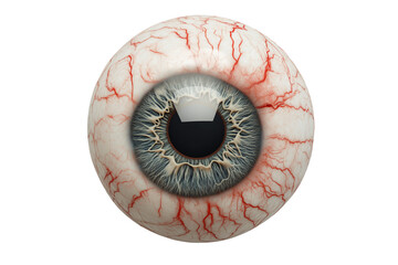 Monster eyeball with veins isolated on a transparent background