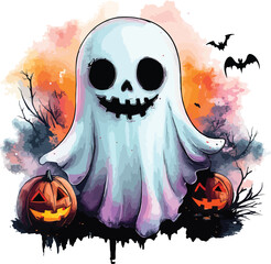 halloween background with pumpkin