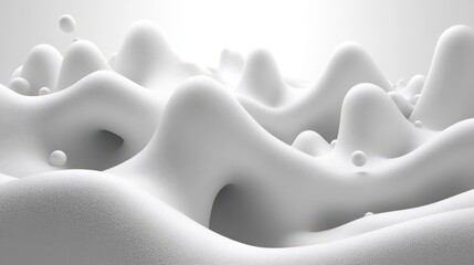 Obraz premium Abstract White 3D Landscape