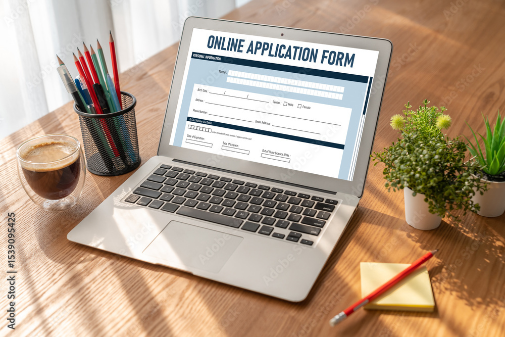 Poster online application form for modish registration on the internet website