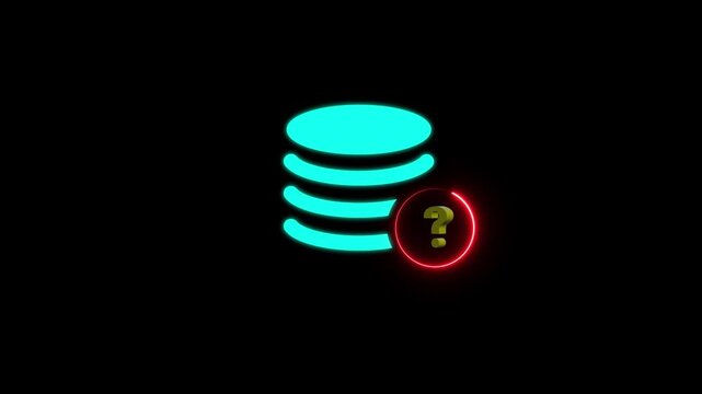 MISSING DATA ICON . 4K VIDEO