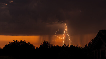 Strange shaped lighting bolts