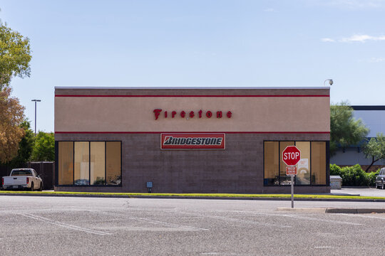 Tucson, Arizona, September 28, 2023 - Firestone tire and automotive business. 