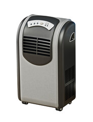 Generic illustration of mobile air conditioner on transparent background. 3D illustration