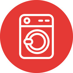 Washing machine single icon vector illustration