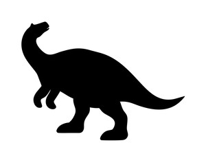 Fototapeta premium T-Rex Silhouette Vector | Prehistoric Dinosaur Icon | Jurassic Predator Graphic | Massive Carnivore on White