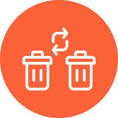 Dustbin single icon vector illustration
