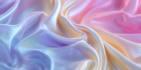 Obraz premium Pastel Fabric Textures: Soft, Draped, Ombre, Elegant, Smooth, Colorful, Textile Backgrounds for Design Projects