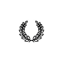 Laurel Wreath Victory Icon Vector