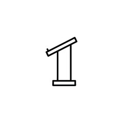 Public Podium Speech Line Icon Vector