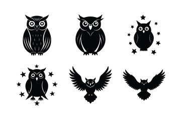 Owl silhouette bundle design