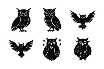 Owl silhouette bundle design