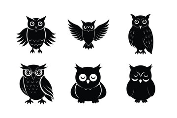 Owl silhouette bundle design