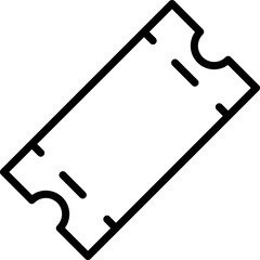 Ticket single icon vector illustration