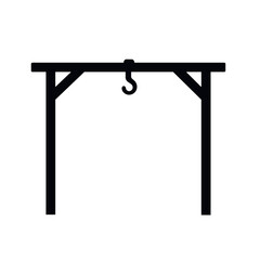 Simple black metal stand with hook on white background. Simple black metal stand features sturdy construction and a convenient hook for hanging items. 