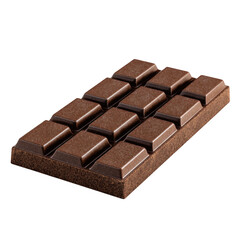 Obraz premium 3D render of a chocolate bar isolated on transparent background 