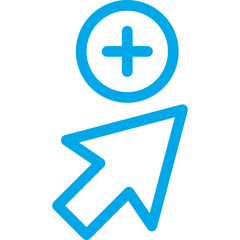 Fototapeta premium Zoom arrow single icon vector illustration