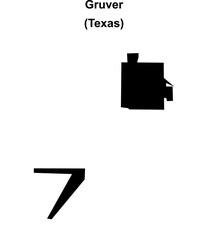 Gruver (Texas) blank outline map