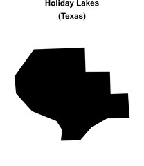 Holiday Lakes (Texas) blank outline map