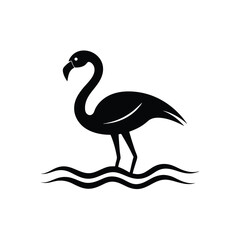 Naklejka premium flamingo silhouette vector