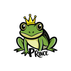 green frog on white background