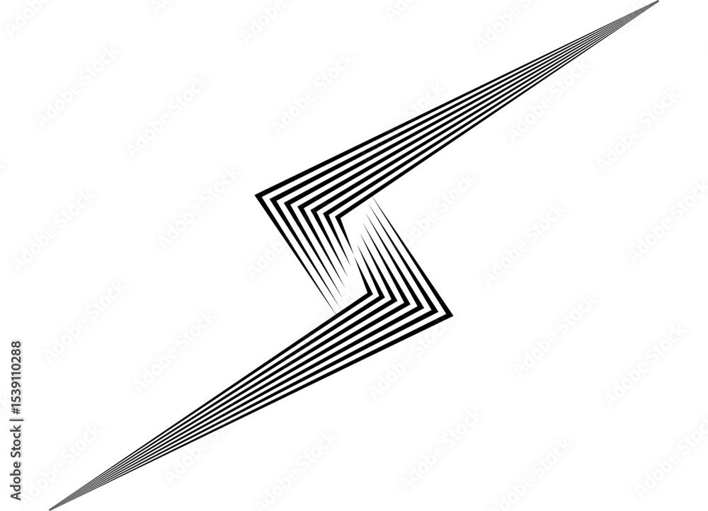 Poster sharp striped vector pattern of straight black broken lines on a white background. modern black and 