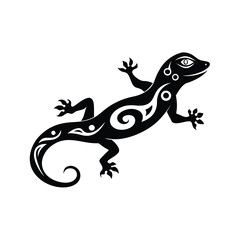 Naklejka premium lizard on a white background