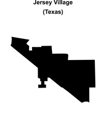 Jersey Village (Texas) blank outline map