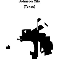 Johnson City (Texas) blank outline map