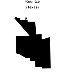 Kountze (Texas) blank outline map