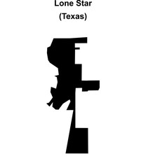 Fototapeta premium Lone Star (Texas) blank outline map