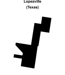 Lopezville (Texas) blank outline map