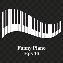 Fototapeta premium Piano Keyboard, key. Musical background. Melody. Instrument. Set. Sound. Classical instrument. Eps 10. Synthesizer